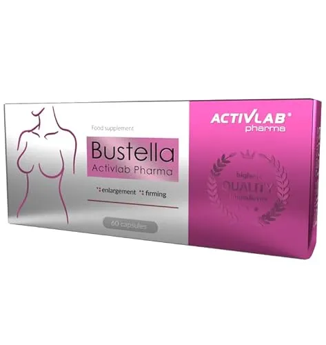 Activlab Pharma Bustella 60 Kapseln – Effektive Unterstützung zur Bruststraffung und -formung für Frauen - Entwickelt für Frauen zur natürlichen Unterstützung der Brustformung und Straffung. Die Formel enthält hochwertige Inhaltsstoffe für ein verbessertes Hautgefühl und eine ansprechende Optik. Ideal für eine kontinuierliche Anwendung.
