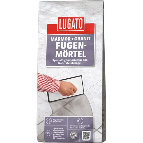 Lugato Marmor + Granit Fugenmörtel – 5kg - Granitgrau 1714