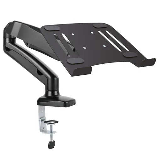 Gasfeder Laptop Tisch Halterung - Schwenkbar und Neigbar - Ständer & Halterungen: Universelle Tischhalterung mit 360° Drehfunktion für flexibles Arbeiten und optimalen Komfort.