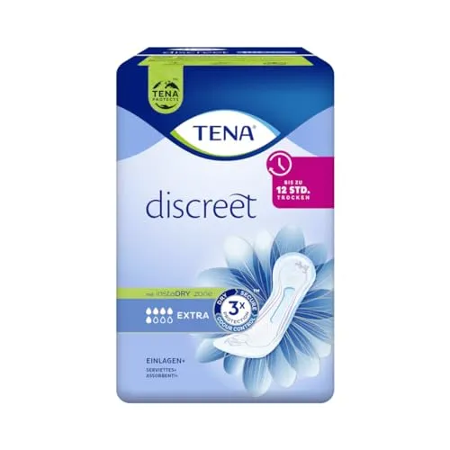 TENA Lady Extra - Inkontinenz Klebeeinlage, 120 Stück für zuverlässigen Schutz und Komfort im Alltag
