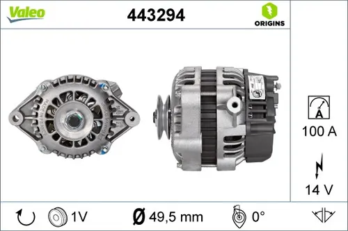 Valeo Generator VALEO ORIGINS 443294 - Autoteile mit neuester O.E. Technologie für optimale Leistung und Zuverlässigkeit im Fahrzeug.