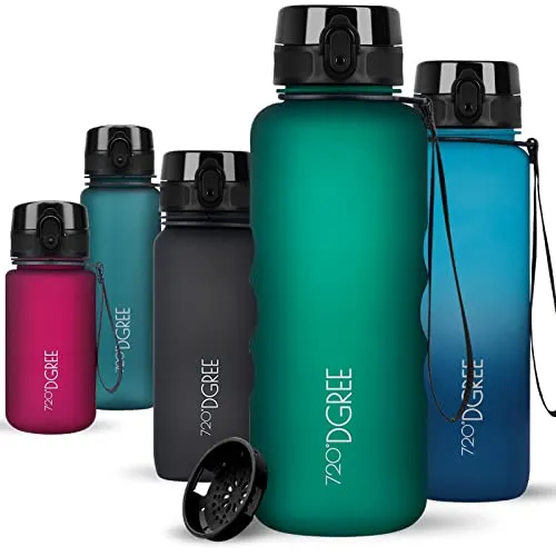 720°DGREE uberBottle 1,5L - BPA-frei, leichte Sportflasche mit Sieb - Trinkflasche 1,5L für Fitness und Outdoor, aus robustem Tritan, auslaufsicherer Deckel mit Ventilationsöffnung für müheloses Trinken.