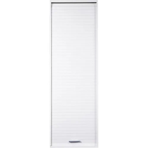 SIMMOB Rollladenschrank COOK124BL - Bad-Hochschrank in elegantem Weiß, ideal für platzsparende Aufbewahrung und mit praktischer Rollladentür für einfachen Zugang.