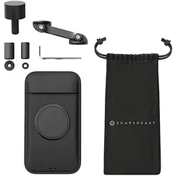 Shapeheart Motorcycle Bundle Boost - Magnetische Smartphone-Halterung für Motorrad-Lenker, schwarz, Größe 2XL - Praktische magnetische Halterung für Smartphones, kompatibel mit vielen Modellen. Einfache Montage am Lenker, ideal für Motorradfahrer. Sicherer Halt ohne Schutzhüllen entfernen zu müssen.