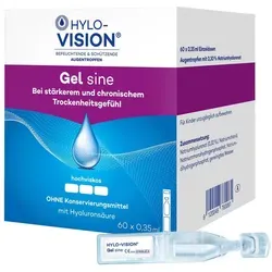 Hylo-Vision Gel sine Einzeldosispipetten Augentropfen 21 ml - Augentropfen für intensiven Schutz bei trockenen Augen, 0,3% Hyaluronsäure sorgt für langanhaltende Befeuchtung und ist ideal für die nächtliche Anwendung.