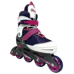 BEST SPORTING Inliner für Kinder - 5-Fach größenverstellbar in lila/pink - Inliner für Kinder mit 4 Rollen und Bremse, 4-fach größenverstellbar für lange Nutzungsdauer und ABEC-7-Kugellager für sicheres Fahren und hohen Tragekomfort.