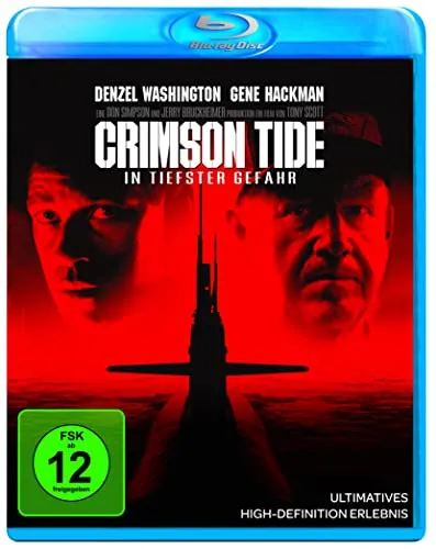 Crimson Tide [Blu-ray] - Spannender Actionfilm mit Denzel Washington und Gene Hackman, Freigegeben ab 12 Jahren, ideal für Filmabende.