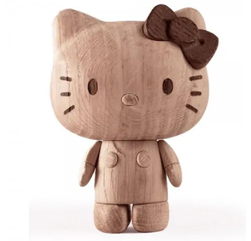 boyhood Hello Kitty Large - Holzfigur aus Eiche - Sammlerfigur, handgefertigt aus edlem Eichenholz, mit liebevollen Details - ein besonderes Highlight für jeden Hello Kitty Fan.