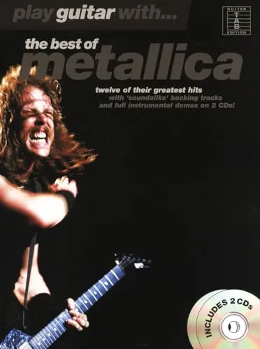 Play Guitar With... The Best Of Metallica (Tab) Book/Audio - Gitarre spielen mit den besten Metallica-Hits: Notenblätter für einen unvergesslichen Musikgenuss. Ideal für Anfänger und Fortgeschrittene, um das Spiel zu verbessern.