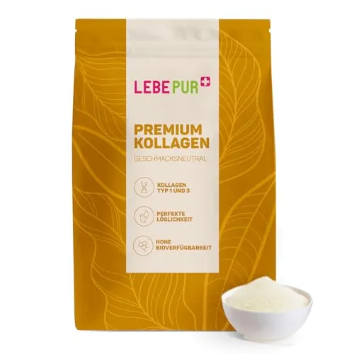 Lebepur Kollagen Pulver 550g - bioaktives Premium Hydrolysat, frei von Hormonen und Antibiotika, super löslich und geschmacksneutral