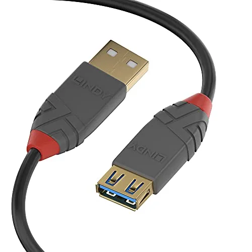 LINDY 36763 3m USB 3.0 Typ A Verlängerungskabel, Anthra Line