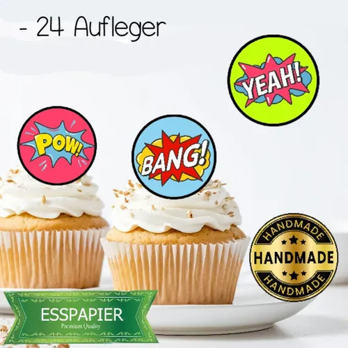 Comic Muffin Aufleger Essbar Torten Bild Party Deko Geburtstag Kuchen