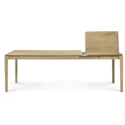 Ausziehtisch Bok Ethnicraft Eiche geölt braun, Designer Alain van Havre, 160-240x76x90 cm