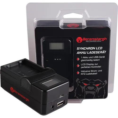 Berenstargh Synchron USB Ladegerät f. Nikon EN-EL14 CoolPix D3100 D3200 D5100 D5200 P7000 P7100 P770 (Kamera Akku Ladegerät) (61064048)