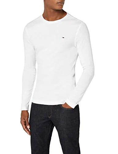 Tommy Jeans Herren Tjm Original Rib Longsleeve Tee Dm0dm04409 - Langarmshirt aus 100% Baumwolle, bietet hohen Tragekomfort und optimale Bewegungsfreiheit für lässige Freizeitlooks.