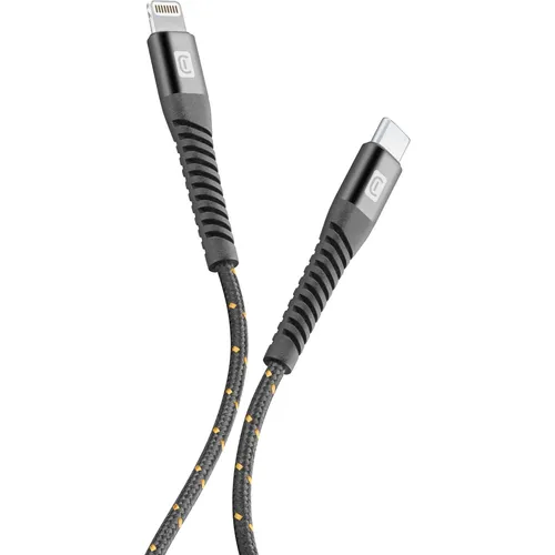 CellularLine Tetraforce Data Cable Strong 2m USB-C auf Lightning - USB-Kabel für Apple-Geräte, extrem robust und flexibel mit 2m Länge, ermöglicht schnelles Laden und Datenübertragung.