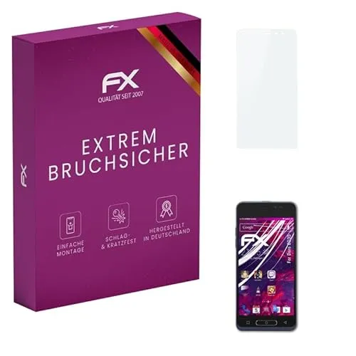 atFoliX Glasfolie kompatibel mit Doro 8035 Panzerfolie, 9H Hybrid-Glass FX Schutzpanzer Folie