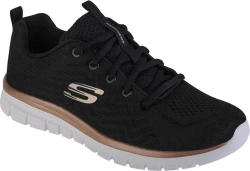 Skechers Get Connected 12615-BKGD Damen Sneaker - Damen Sneaker in Schwarz mit Goldakzenten, ausgestattet mit Memory Foam für ultimativen Komfort und atmungsaktives Obermaterial für optimale Belüftung. Ideal für jeden Tag und vielseitige Aktivitäten!