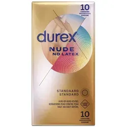 Durex No Latex Kondome - 10 Stück - Latexfreie Kondome für höchsten Komfort und Sicherheit, ideal für Allergiker und für ein unbeschwertes Liebesleben.