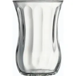 Pasabahce Teeglas 12er-Set "Optik" 42021 - Teegläser-Set für eleganten Teegenuss, spülmaschinen- und mikrowellenfest, hitzebeständig. Ideal für Schwarztee und türkischen Apfeltee, 12 Stück, 115 ml Fassungsvermögen.