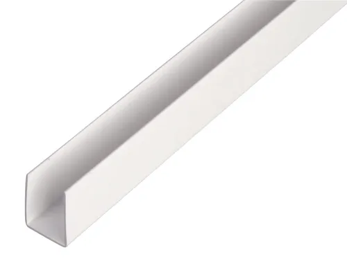 Alberts 498948 U-Profil | Kunststoff, weiß | 1000 x 18 x 10 mm | 11er Set