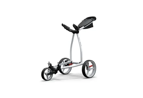 Big Max Blade IP 2.0 - Schiebetrolley für Golfer - Zieh-Golfcarts mit ultra-flachem Faltdesign, nur 12,5 cm hoch, ideal für platzsparenden Transport. Ergonomischer, höhenverstellbarer Griff für maximalen Komfort auf dem Golfplatz.