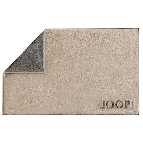 Joop! Badematte Classic Doubleface 50x80 cm - Hochwertige Badmatte aus 100% Baumwolle, beidseitig verwendbar und für Fußbodenheizung geeignet. Schadstoffgeprüft und bis 60°C waschbar – ideal für stilvolle Badezimmer.