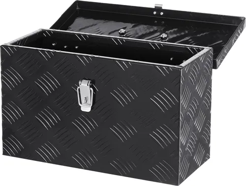VEVOR Aluminium Werkzeugkasten für Pickup Ladeflächen 406x190x254mm - Werkzeugkoffer aus langlebiger Aluminiumlegierung, ideal für Pickup-Ladeflächen, mit 170° Deckelöffnungswinkel für einfachen Zugriff und 20 kg Gewichtskapazität.