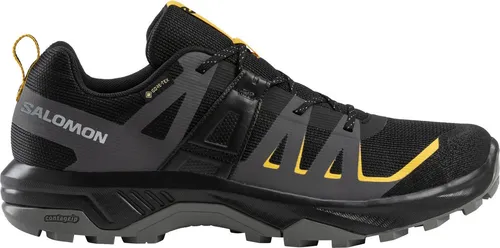 Salomon SHOES EXTEND GTX Wanderschuh Schwarz - Wanderschuh in Größe 44.5 EU, Farbe BLACK/ASPHALT/SPICY MUSTARD, ideal für Outdoor-Aktivitäten dank wasserdichter und atmungsaktiver Eigenschaften.