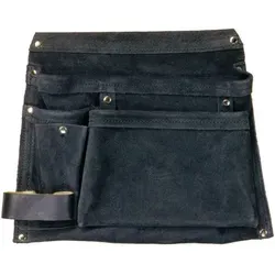 Eiko Werkzeuggürtel aus Veloursleder mit 5 Taschen und Hammerhalter - Robuster Werkzeuggürtel aus Veloursleder mit 5 Taschen und Hammerhalter. Ideal für Profis – strapazierfähig und praktisch, perfekt für den täglichen Einsatz auf der Baustelle.