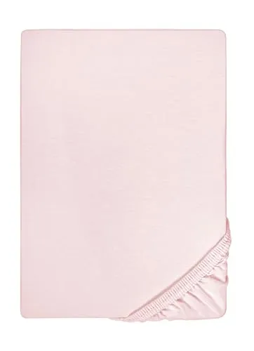 Biberna Feinjersey Spannbettlaken 0077144 - Rosa 180-200 cm x 200 cm - Bettlaken aus 100% Baumwolle, weich und atmungsaktiv für einen erholsamen Schlaf, ideal für Matratzen mit einer Höhe von bis zu 30 cm.