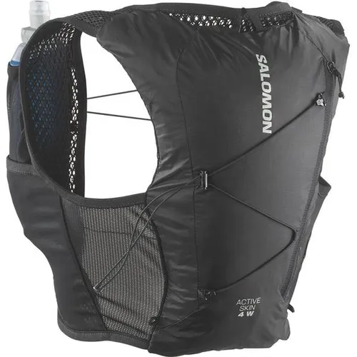 Trinkrucksack SALOMON "ACTIVE SKIN 4 Women SET" Gr. XL, schwarz, metal - Trinksysteme, ideal für sportliche Aktivitäten, bietet optimalen Tragekomfort und ist aus hochwertigem, leichtem Polyamid gefertigt.