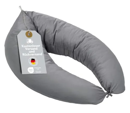 XDREAM Stillkissen XXL 40 x 190 cm | Schwangerschaftskissen, Lagerungskissen, Seitenschläferkissen | 100% Mikrofaser | 60 Grad waschbar | Bändern zum Knoten | Öko-TEX® | 190 x 40 cm