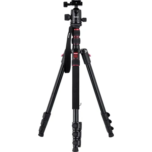 Rollei Compact Traveler No. 2 Dreibeinstativ schwarz - Stativ für Kamera und Smartphone, stufenlos verstellbar bis 180 cm, leicht und tragbar mit nur 1480 g – ideal für unterwegs!