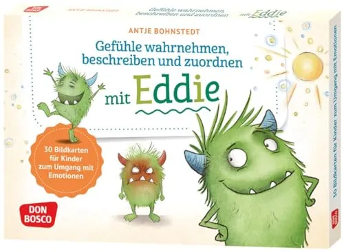Eddie's Bildkarten für Emotionen: 30 Karten zur Gefühlswahrnehmung - Eddie's Bildkarten helfen beim Erkennen und Benennen von Emotionen. Ideal für den professionellen Einsatz in der pädagogischen Arbeit. 30 kreative Ideen zur Förderung der emotionalen Intelligenz.