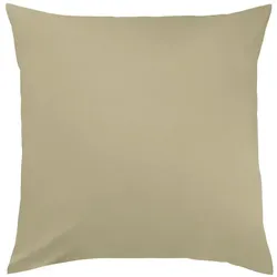 Traumschlaf Uni Mako-Satin Kissenbezüge 50x50 cm | cappucino - braun