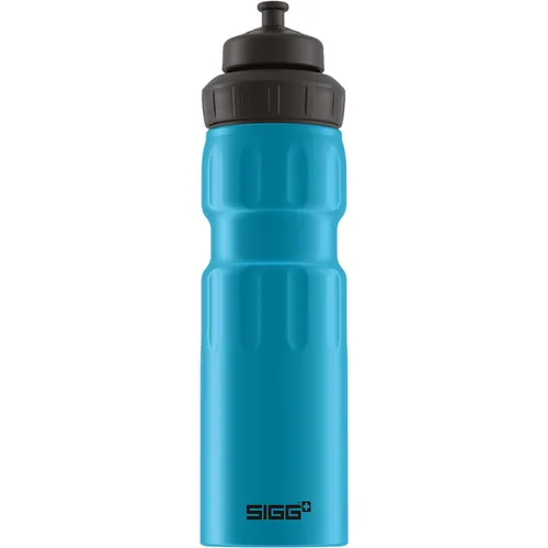 SIGG WMB Sport Blue 0.75L Trinkflasche - Trinkflasche für Outdoor-Aktivitäten, aus leichtem Aluminium und mit einem Fassungsvermögen von 0,75 L – ideal für Sport und Abenteuer.