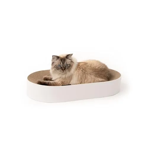 LucyBalu® SCRATCHBED Katzen Kratzbett - Kratzpads für Katzen, langlebig und nachhaltig, bietet deiner Katze einen gemütlichen Platz zum Kratzen und Entspannen.