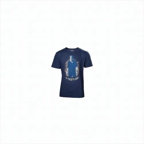 GW72a0 Uncharted 4 Herren T-Shirt A Thief's End S Blau Neu & OVP