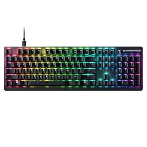 Razer DeathStalker V2 - Gaming Tastatur mit RGB-Beleuchtung - Hochwertige Gaming-Tastatur mit Razer linearem optischen Switch für blitzschnelle Reaktionszeiten und individuell einstellbarer RGB-Hintergrundbeleuchtung.