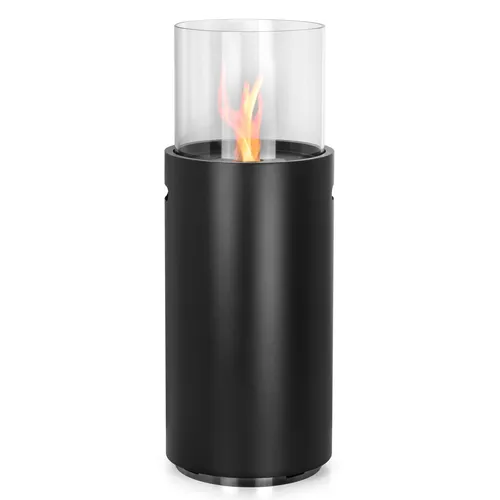 Moritz Dekokamin Bio Ethanol Stand-Kamin - Dekokamin aus pulverbeschichtetem Stahl mit Sicherheitsglas für romantische Abende. Ideal für Wohnzimmer, sorgt für Wohlfühlambiente und ist robust dank hochwertiger Materialien.