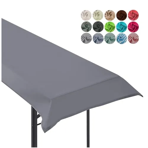 heimtexland ® Tischdecke Bierzeltgarnitur Biertischdecke Garten Tischdeko Party Event Dekoration Typ861 Grau 90x240 cm