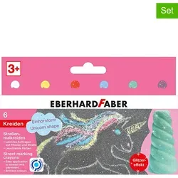 Eberhard Faber 2er-Set: Straßenmalkreide "Einhorn" in Bunt - 2x 6 Stück