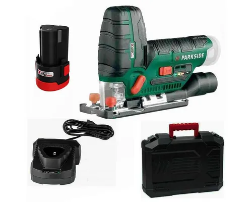 Parkside 12V Akku-Stichsäge PSTKA 12 mit Koffer - Stichsäge mit 2.0 Ah Akku und Ladegerät, ideal für präzise Schnitte und vielseitige Anwendungen im Heimwerkerbereich.