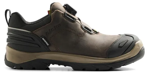Blakläder ELITE Sicherheitsschuh S3 - Wasserdicht, Braun/Schwarz, Größe 42 - Robuster Sicherheitsschuh aus hochwertigem Leder mit wasserdichter Membran. Ideal für Handwerker, bietet optimalen Komfort und Schutz durch textile Nageldurchtrittsicherheit und Aluminium-Zehenkappe.
