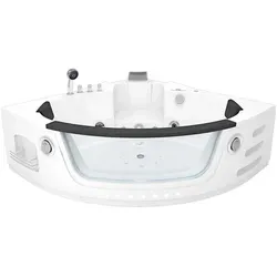 Whirlpool Badewanne W05H-SC 140x140cm - Sanitäranlagen & Zubehör – Genießen Sie entspannende Stunden zu zweit in dieser hochwertigen Acryl-Whirlpool-Badewanne mit aktiver Reinigungsfunktion und leistungsstarker Massagepumpe.