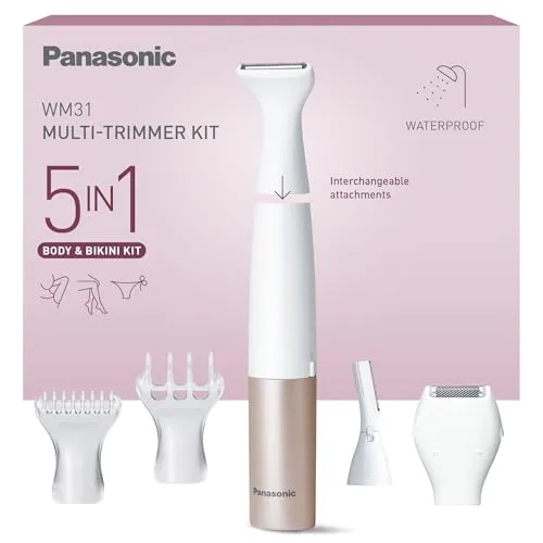 Panasonic ES-WM31 - 5-in-1 Multi-Trimmer für Damen, wasserdicht und hautschonend für glatte Haut überall