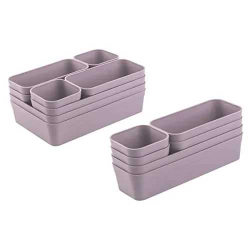Gariella 1x Schubladen-Organizer Set Aufbewahrungs-Box Einteiler verstellbar flieder