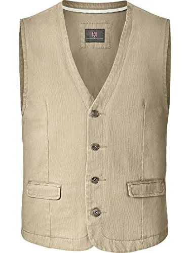 Jan Vanderstorm Herren Weste Torell beige 3XL - Stilvolle Freizeitweste - Anzugwesten für Herren, vielseitig kombinierbar mit eleganten Paspeltaschen und hochwertiger Verarbeitung für höchsten Tragekomfort.