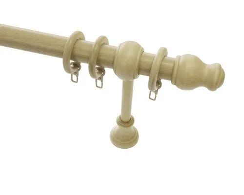 GARDINIA Gardinenstange Lugano Ø 28 mm Natur - Gardinenstangen-Set aus hochwertigem Material, ideal für stilvolle Fensterdekoration und einfache Montage.